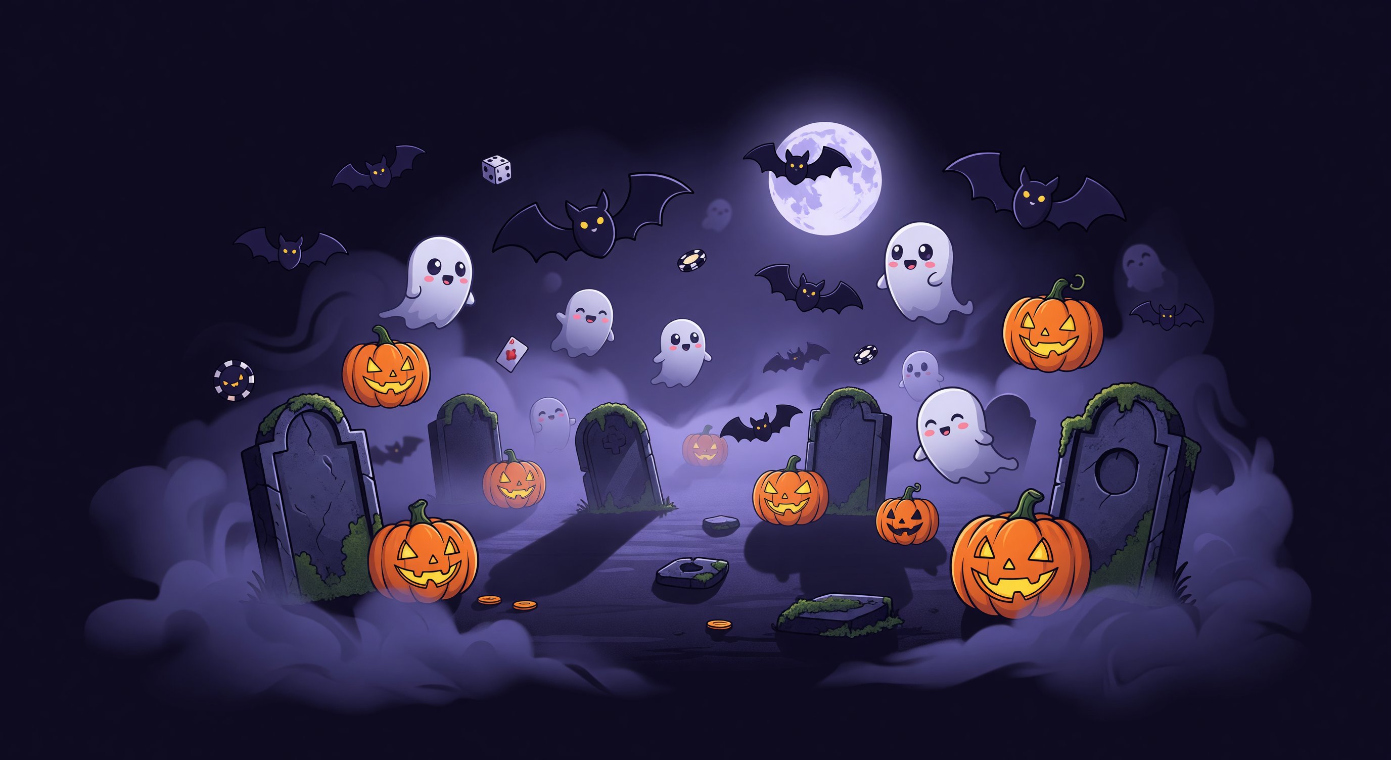 Symbol Upgrade round preview — cartoon Halloween theme